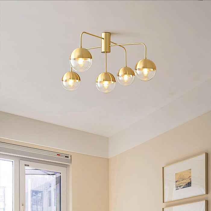 Brass Globulars Ceiling Lamp-DWHOME