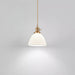 Brass Pleated Ceramic Pendant Lamp-DWHOME