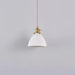 Brass Pleated Ceramic Pendant Lamp-DWHOME