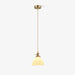 Brass Pleated Ceramic Pendant Lamp-DWHOME