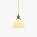 Brass Pleated Ceramic Pendant Lamp-DWHOME