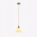 Brass Pleated Ceramic Pendant Lamp-DWHOME