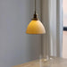 Brass Pleated Ceramic Pendant Lamp-DWHOME