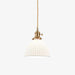 Brass Pleated Ceramic Pendant Lamp-DWHOME