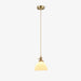 Brass Pleated Ceramic Pendant Lamp-DWHOME