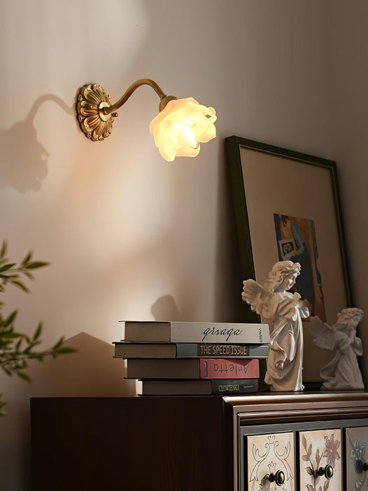 Brass Rose Wall Light-DWHOME