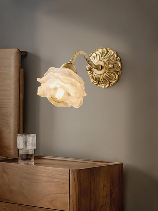 Brass Rose Wall Light-DWHOME