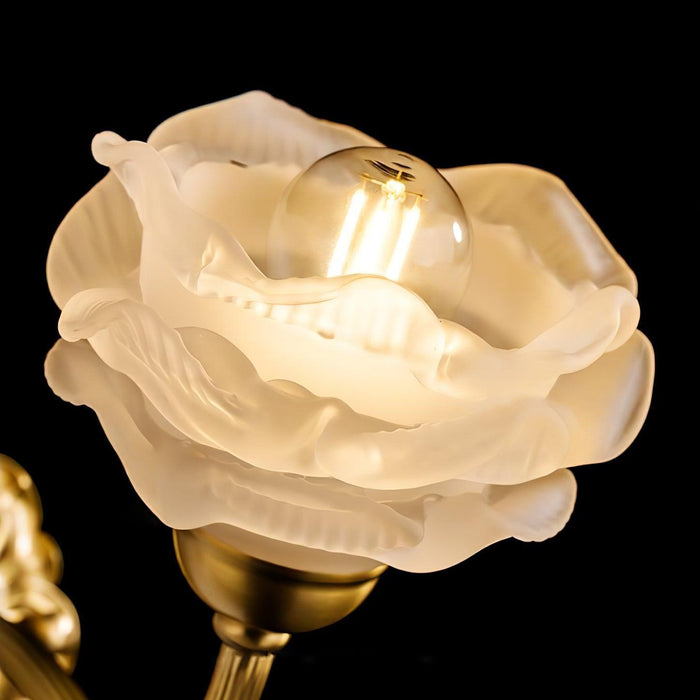 Brass Rose Wall Light-DWHOME