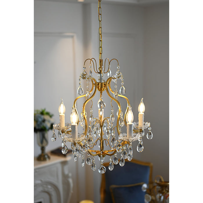 Brass Scrolls Chandelier-DWHOME