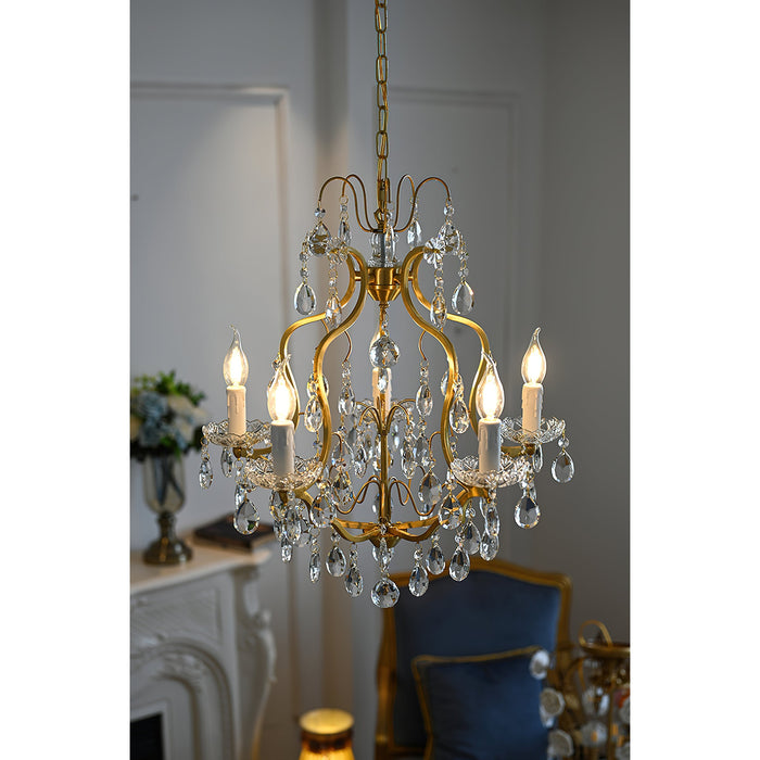 Brass Scrolls Chandelier-DWHOME