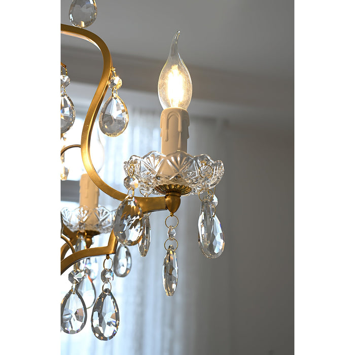 Brass Scrolls Chandelier-DWHOME