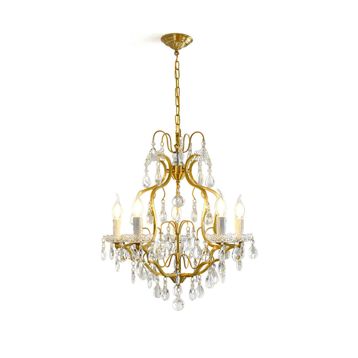 Brass Scrolls Chandelier-DWHOME