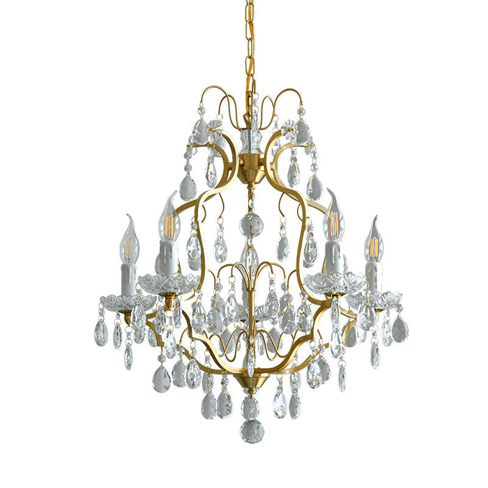 Brass Scrolls Chandelier-DWHOME