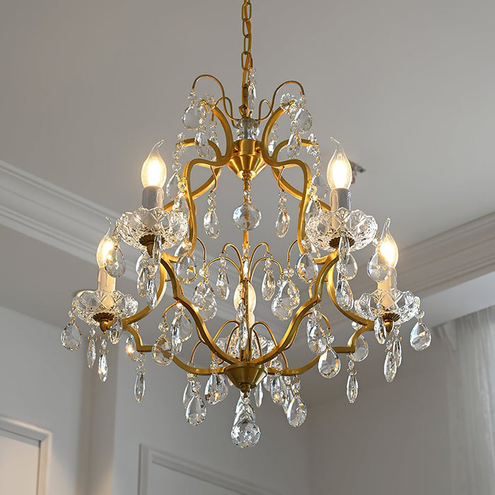 Brass Scrolls Chandelier-DWHOME