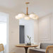 Brass Wooden Persimmon Chandelier-DWHOME