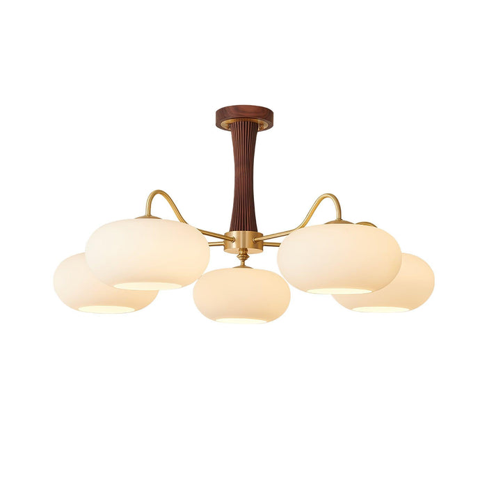 Brass Wooden Persimmon Chandelier-DWHOME