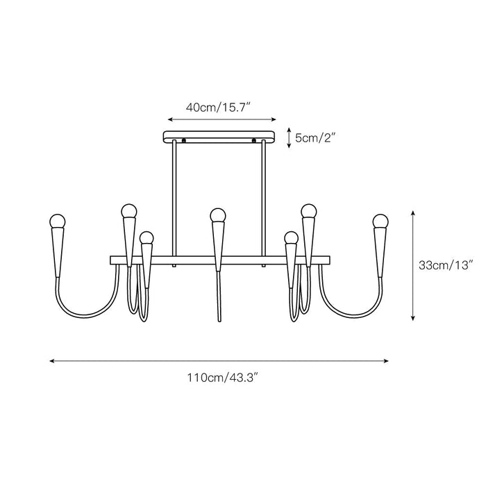 Brianna Linear Chandelier-DWHOME