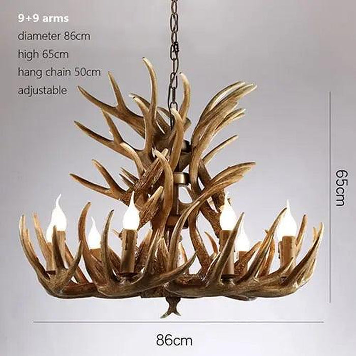 Lustre moderne Brielle à bois de cerf - DWHOME