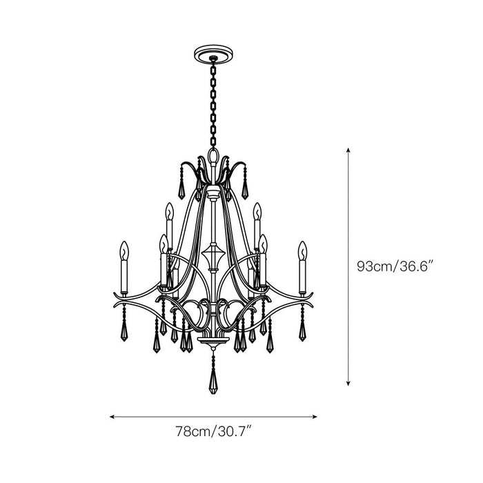 Brio Crystal Chandelier-DWHOME