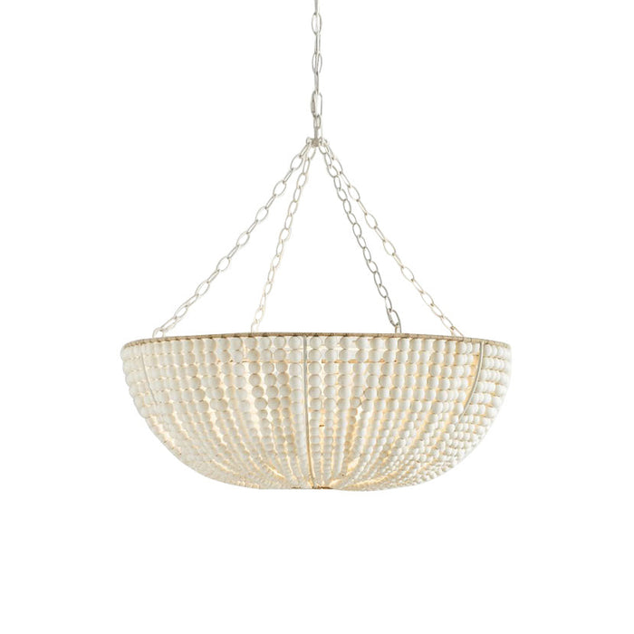 Lana Wood Beaded Chandelier-DWHOME