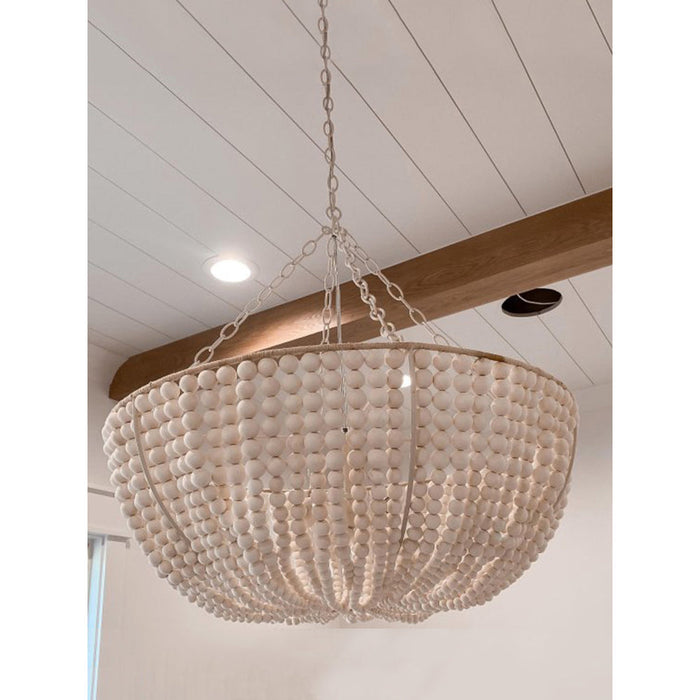 Lana Wood Beaded Chandelier-DWHOME