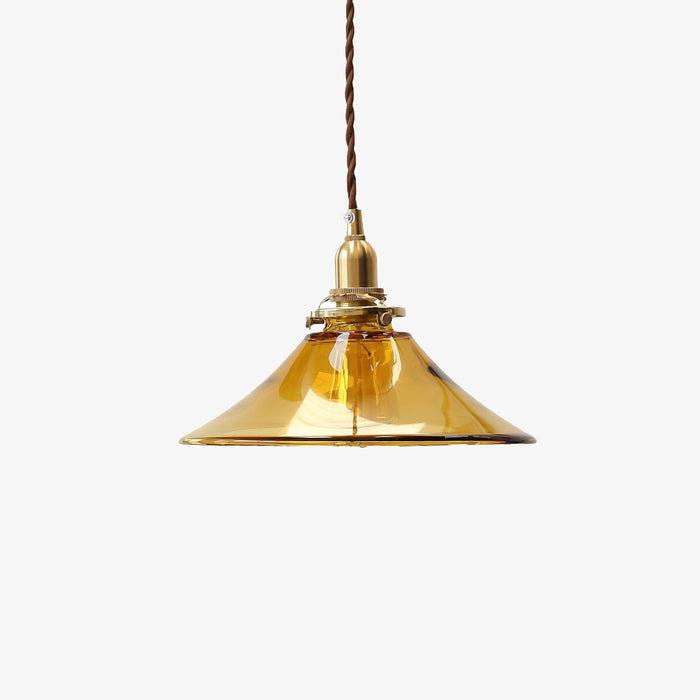 Amber Glass Pendant Light-DWHOME