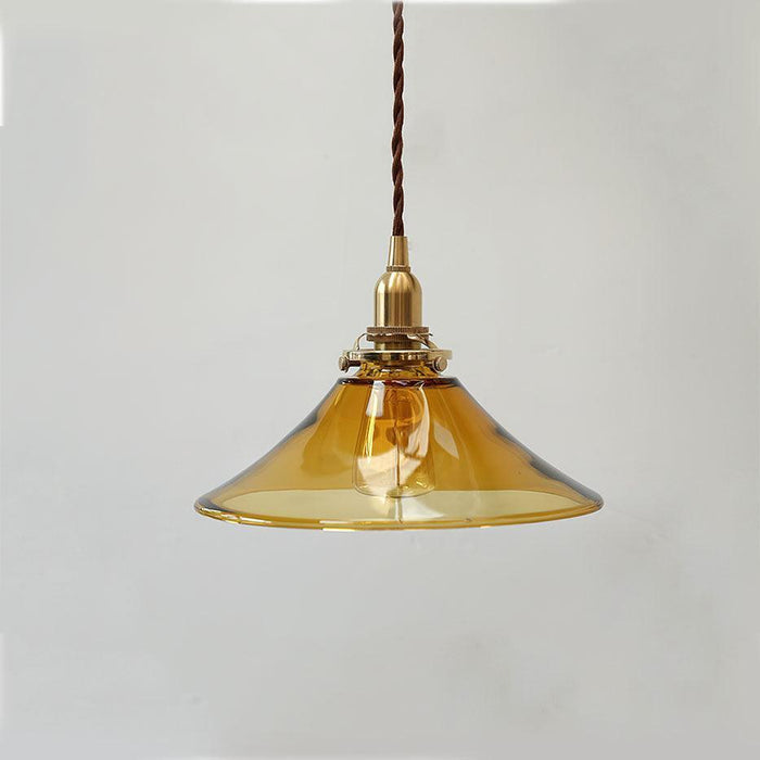 Amber Glass Pendant Light-DWHOME