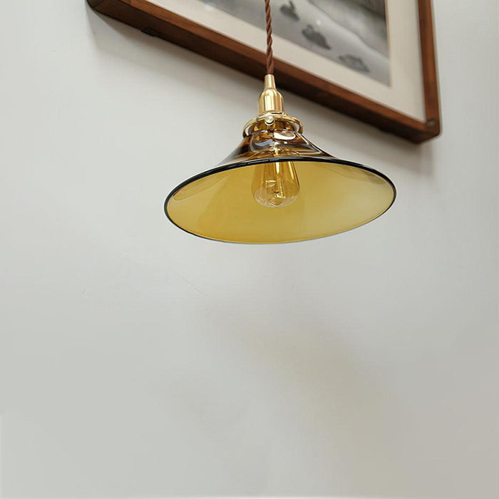 Amber Glass Pendant Light-DWHOME