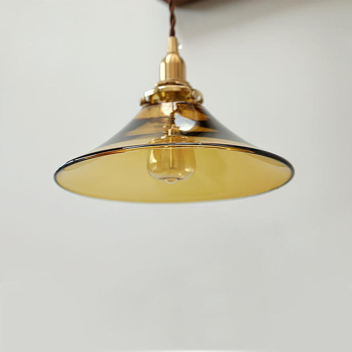 Amber Glass Pendant Light-DWHOME