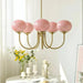 Bubble Pink Glass Marshmallow Chandelier - DWHOME
