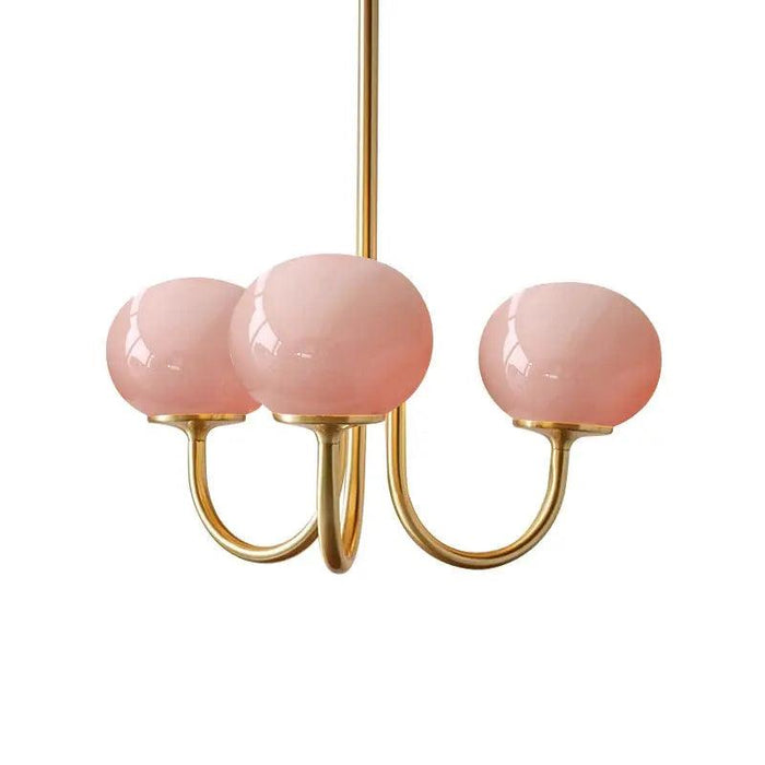Bubble Pink Glass Marshmallow Chandelier - DWHOME