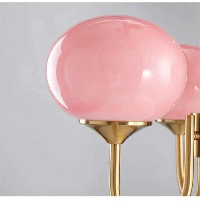 Bubble Pink Glass Marshmallow Chandelier - DWHOME