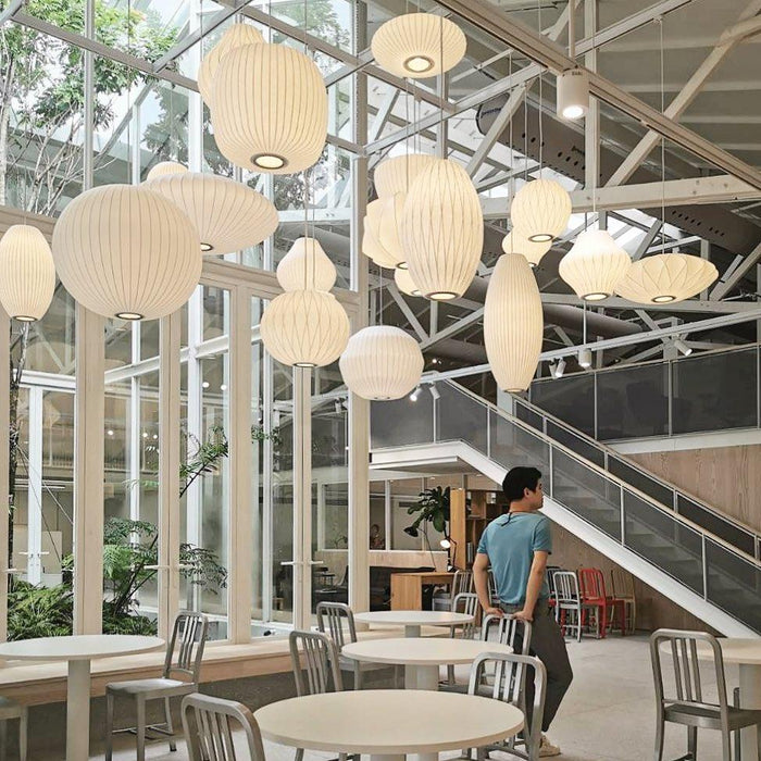 Bubble Mulberry Silk Pendant Lamp-DWHOME