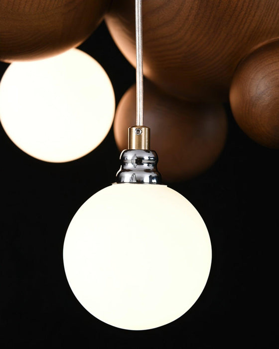 Bubble Wood Balls Chandelier - DWHOME