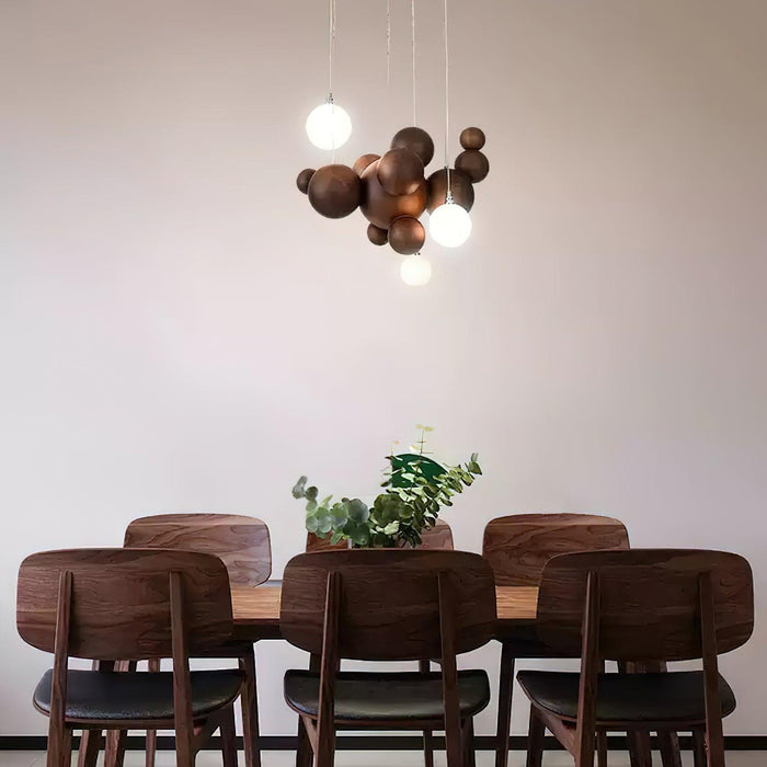 Bubble Wood Balls Chandelier - DWHOME