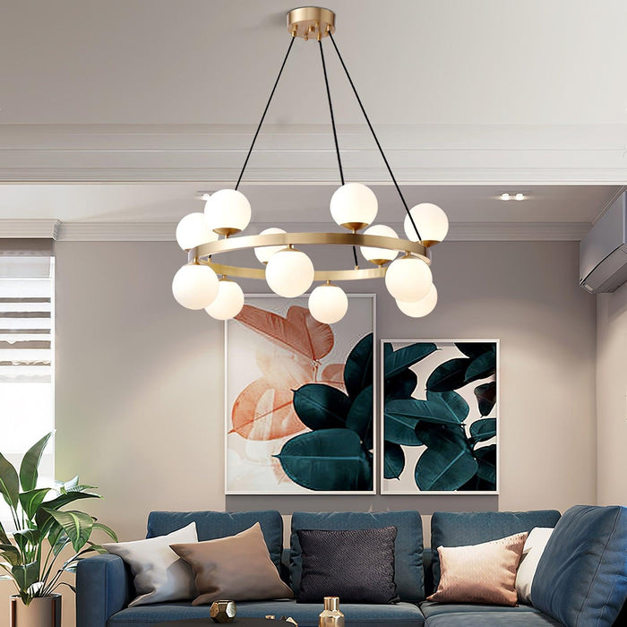Bubbles Brass Ring Chandelier - DWHOME