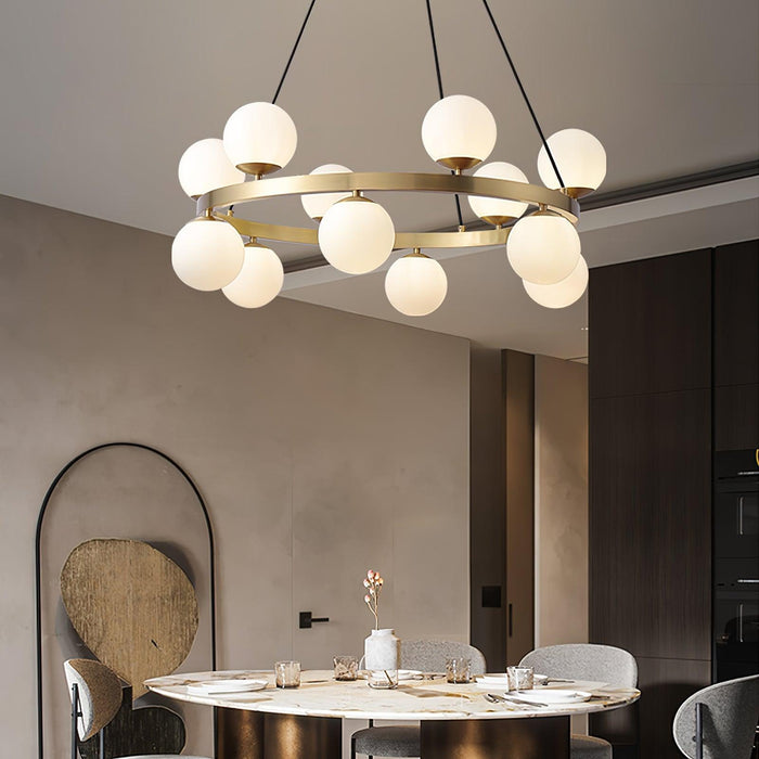 Bubbles Brass Ring Chandelier - DWHOME