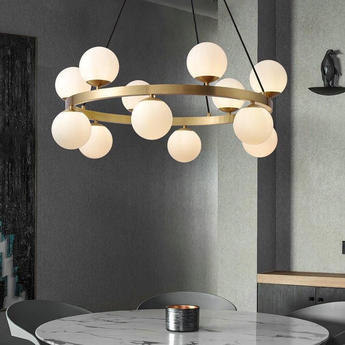Bubbles Brass Ring Chandelier - DWHOME