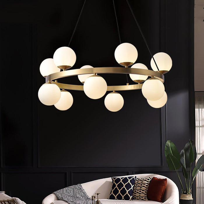 Bubbles Brass Ring Chandelier - DWHOME