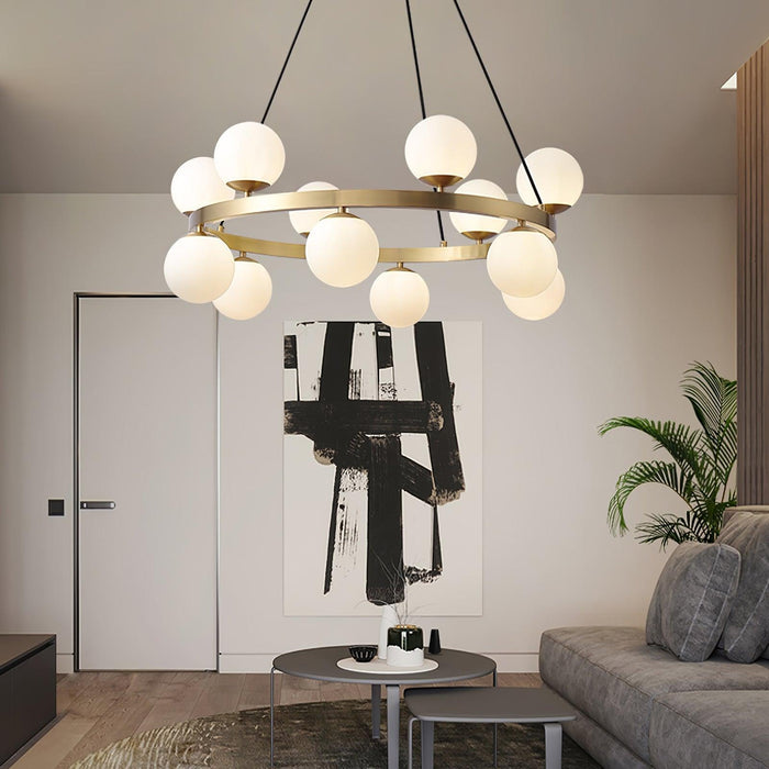 Bubbles Brass Ring Chandelier - DWHOME
