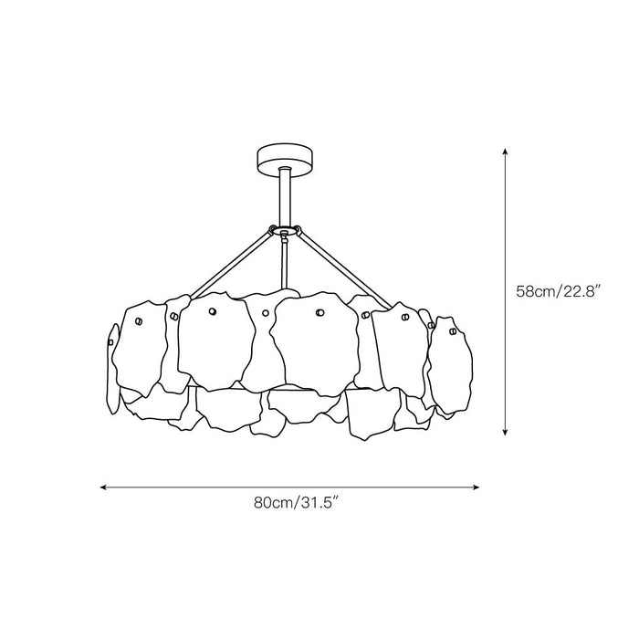 Burton Alabaster Chandelier-DWHOME