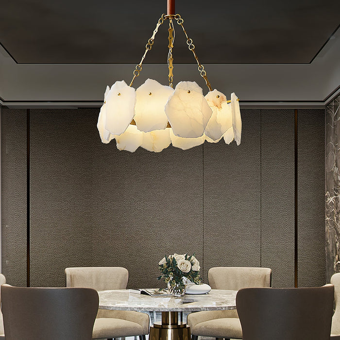 Burton Marble Round Chandelier-DWHOME