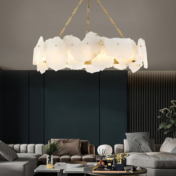 Burton Marble Round Chandelier-DWHOME