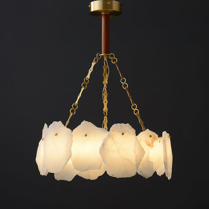 Burton Marble Round Chandelier-DWHOME