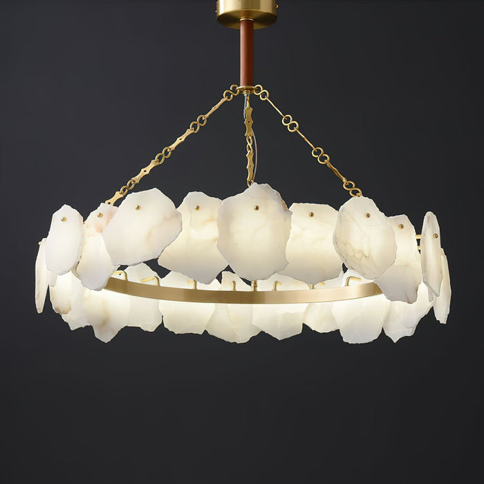 Burton Marble Round Chandelier-DWHOME