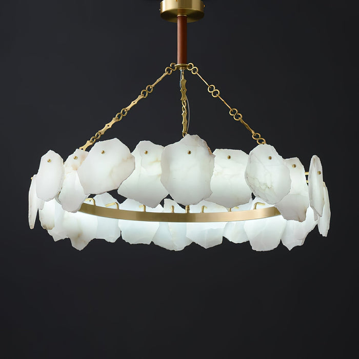Burton Marble Round Chandelier-DWHOME