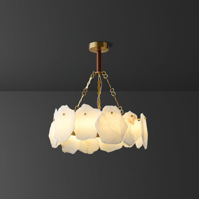 Burton Marble Round Chandelier-DWHOME