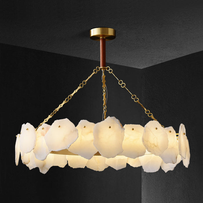 Burton Marble Round Chandelier-DWHOME