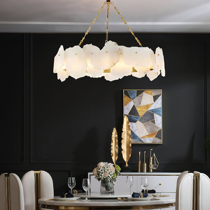Burton Marble Round Chandelier-DWHOME