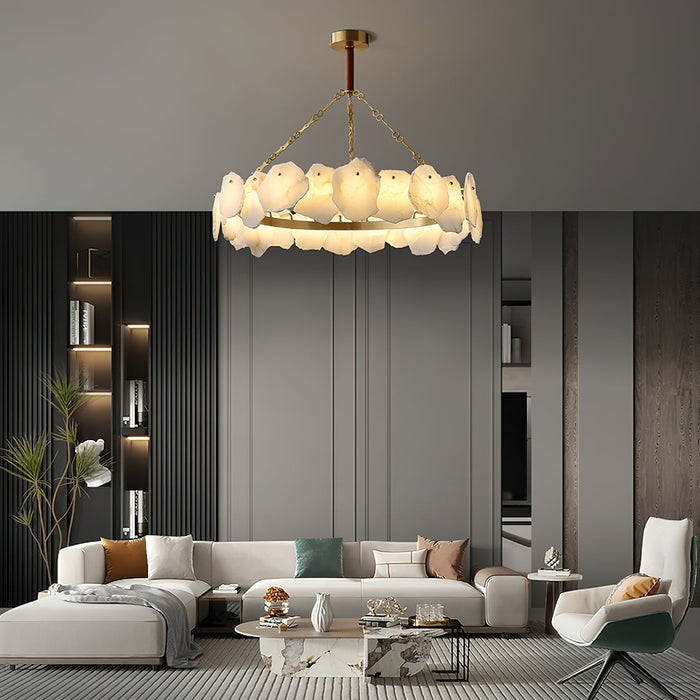 Burton Marble Round Chandelier-DWHOME